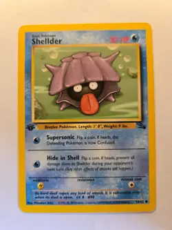 Shellder [1st Edition] #54 Pokemon Fossil HP - Image 1