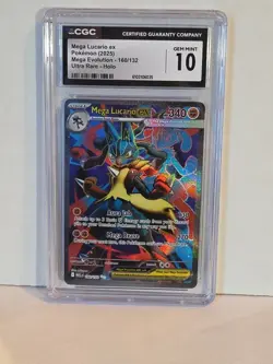2025 POKEMON MEGA ENGLISH ULTRA RARE #160 MEGA LUCARIO EX CGC GEM MINT 10 - Image 1