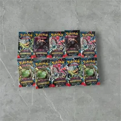 Pokemon X10 Twilight Masquerade Booster Packs %100 Sealed Full Set 10 - Image 1