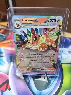 Pokemon Prismatic Evolutions Scarlet and Violet Flareon EX 014/131 Foil Holo - Image 1