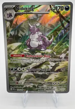 Pokemon Nidoking 174/165 SV: Scarlet & Violet 151 Illustration Rare Near Mint - Image 1