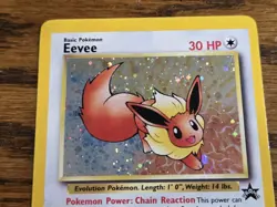 Pokemon Wotc Black Star Promo # 11 EEVEE,,not played - Image 2