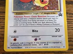 Pokemon Wotc Black Star Promo # 11 EEVEE,,not played - Image 3