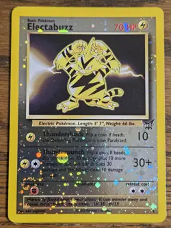 Pokemon Reverse Holo Best Promo Electabuzz #1 (Not Played),**swirl** - Image 1
