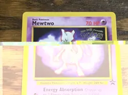 Pokemon Wotc Black Star Promo # 3 Mewtwo **Not Played** - Image 2