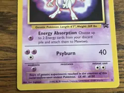 Pokemon Wotc Black Star Promo # 3 Mewtwo **Not Played** - Image 3