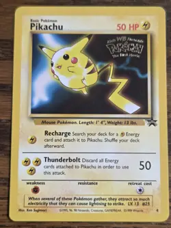 Pokemon Wotc Black Star Promo # 4 Pikachu **not played** Movie Promo - Image 1