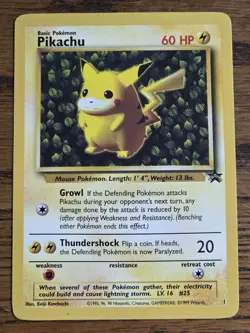Pokemon Wotc Black Star Promo # 1 IVY PIKACHU**not played** - Image 1