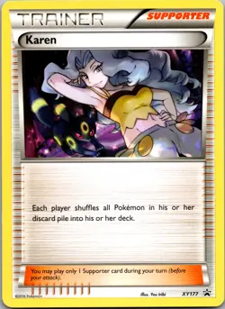 Karen Non Holo XY177 Pokemon XY Promo LP - Image 1