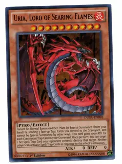Yu-Gi-Oh Card Uria, Lord of Searing Flames DUSA-EN096 Ultra Rare 1st Edition! NM - Image 1