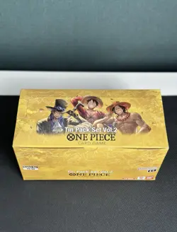 Display Sealed 12x Tin Pack Set Vol.2 One Piece TS-02 ENG [OP-13] SEALED - Image 1
