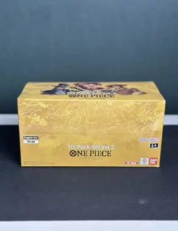 Display Sealed 12x Tin Pack Set Vol.2 One Piece TS-02 ENG [OP-13] SEALED - Image 2