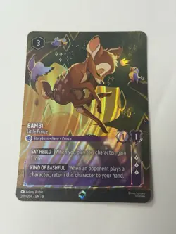 Disney Lorcana Bambi Little Prince Enchanted Rare 209/204 Reign of Jafar - Image 1