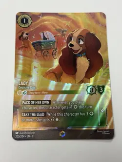 Disney Lorcana Lady Decisive Dog 205/204 ENCHANTED Reign of Jafar - Image 1