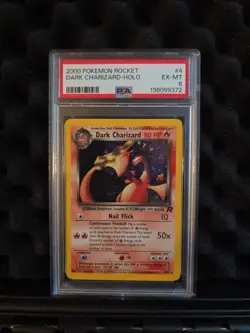 Pokemon Dark Charizard Holo Rare TCG Unlimited Card 4/82 PSA 6 - Image 1
