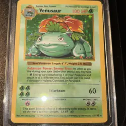 Pokemon TCG Venusaur Base Set Holo Shadowless Rare Card - Image 2