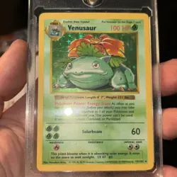 Pokemon TCG Venusaur Base Set Holo Shadowless Rare Card - Image 5