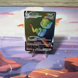 Pokemon Mew VMAX TCG Fusion Strike Secret Rare Holo Card 268/264 Rainbow NM/M! - Image 1