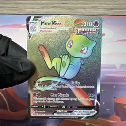 Pokemon Mew VMAX TCG Fusion Strike Secret Rare Holo Card 268/264 Rainbow NM/M! - Image 4