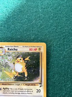 Pokemon TCG Raichu Base Set 2 Holo Unlimited Holo Rare Card 16/130 LP Condition - Image 3