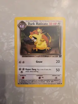 Dark Raticate 51/82 Pokemon TCG Card Team Rocket Common - Near Mint - Image 1