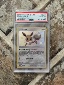 Eevee Holo SV41/SV94 S&M Hidden Fates 2019 Pokemon Card PSA GEM MT 10 - Image 1