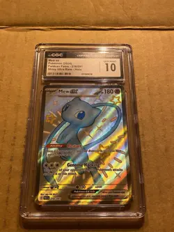 Pokemon Mew EX 216/091 Paldean Fates Ultra Rare CGC 10 Gem Mint - Image 1