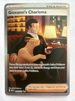 Giovanni's Charisma - 204/165 - 151 Special Illustration Rare - NM - Pokemon - Image 1