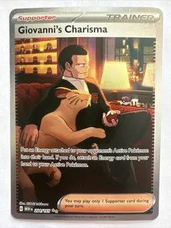Giovanni's Charisma - 204/165 - 151 Special Illustration Rare - NM - Pokemon - Image 5