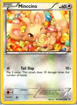 Pokemon TCG Minccino RC18 Legendary Treasures Holo MP - Image 1