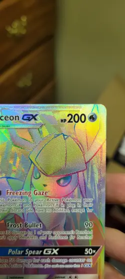 2018 POKEMON ULTRA PRISM GLACEON GX #159 SECRET RARE NM - Image 5