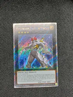Yugioh! Evilswarm Exciton Knight 1st Edition Platinum Secret Rare RA04-EN212 NM - Image 1