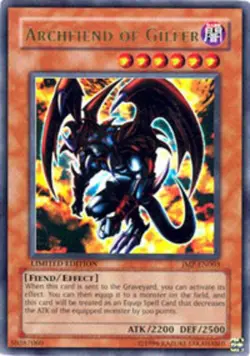 Archfiend of Gilfer - JMP-EN003 - Ultra Rare - Limited Edition x1 - Lightly Play - Image 1