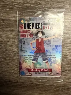 One Piece Monkey.D.Luffy US Voyage Card SEALED - Basketball Promo - Image 5