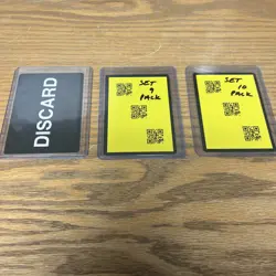Lorcana Multiple Set Yellow/black QR Discard Cards - Image 1