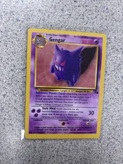 Pokemon TCG Gengar Fossil Card 20/62 Unlimited Regular Rare - Image 1