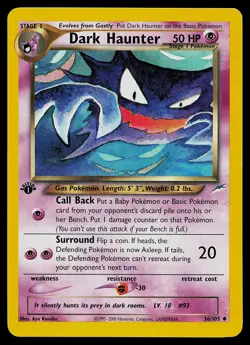 Pokemon Card - Dark Haunter Neo Destiny 36/105 Uncommon 1st Edition - Image 1