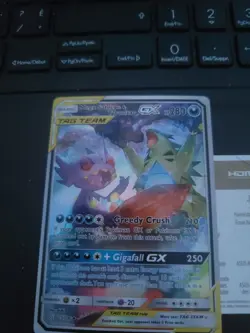 pokemon card near mint Mega Sableye & Tyranitar GX Tag Team Holo - Image 1
