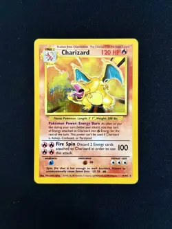 Pokemon Charizard 4/102 Base Set Holo Rare Vintage 1999 TCG Holographic Card - Image 1
