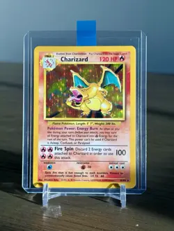 Pokemon Charizard 4/102 Base Set Holo Rare Vintage 1999 TCG Holographic Card - Image 3