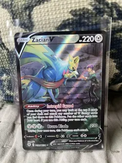 Pokemon TCG Astral Radiance Zacian v Trainer Gallery Holo Card TG21/TG30 NM - Image 1