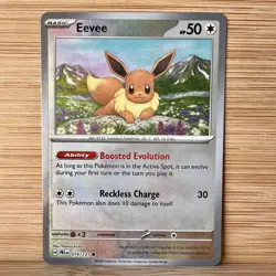Pokemon TCG - Eevee 074/131 Poke Ball Pattern Card - Prismatic Evolutions (NM) - Image 1