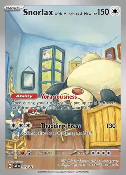 Snorlax with Munchlax & Mew Pokemon x Van Gogh ACG Art Promo Card - NM - Image 1