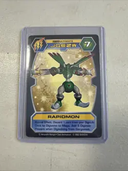 2002 Bandai Digimon RAPIDMON DT-32 Mega D-Tector Card Game #7 - NM - Image 1