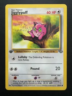 Pokemon Card - Jigglypuff Jungle 54/64 Common 1st Edition - Image 1