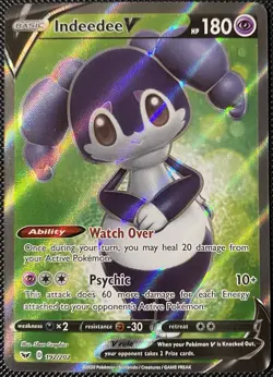 Indeedee V (Full Art) 192/202 Swsh01: Sword & Shield Holo - Pokemon Card - Image 1