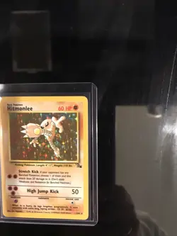 Hitmonlee 7/62 Base Set Fossil Set Holo Pokemon Card | MP - Image 2