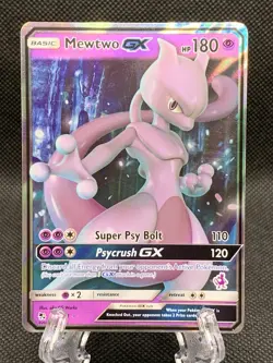 Mewtwo GX 31/68 – Hidden Fates Full Art Ultra Rare Holo NM Pokemon Card - Image 1