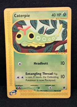 POKEMON TCG 2002Caterpie 96/165 Expedition E Reader Series Card NINTENDO LP - Image 1