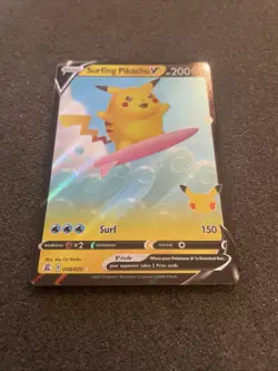 Surfing Pikachu V 006/025 Celebrations NM Ultra Rare Pokemon Card - Image 2